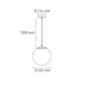 Lámpara colgante LED esfera GLOBE 12"    L1404-100 Magg
