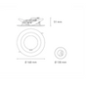 Lámpara downlight spot LED M 1400 DOMO 16W luz cálida 3000K Blanco L5024-1ED Magg