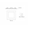 Lámpara downlight spot LED SQ 13 FLAT ESTANDAR 13W luz cálida 3000K Blanco L6363-1E0 Magg