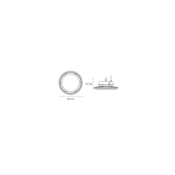 Lámpara industrial techo LED HIGHBAY B 150W luz fría 6000K Gris L5888-630 Magg