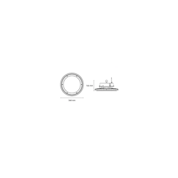 Lámpara industrial techo LED HIGHBAY B 200W luz fría 6000K Gris L5891-630 Magg