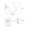 Lámpara LED Arbotante sobreponer pared América Cosmo s/foco MQ03802-CH