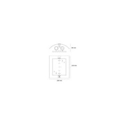 Lámpara LED Arbotante sobreponer pared Caspio Cosmo s/foco MQ04033