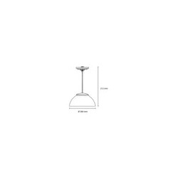 Lámpara LED Luminario Campana Colgante Tarento Cosmo s/foco MQ03016