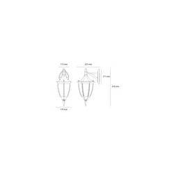 Lámpara LED Luminario Farol Jalapa Sus Cosmo s/foco E26/27 MQ03914-BCO