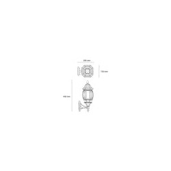 Lámpara LED Luminario Farol Nayarit Sop Cosmo s/foco E26/27 MQ03905-N