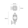 Lámpara LED Luminario Farol Nayarit Sop Cosmo s/foco E26/27 MQ03905-N