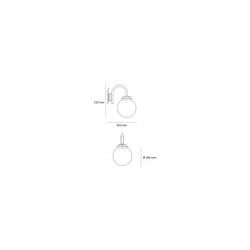Lámpara LED luminario pared esfera Veracruz Cosmo s/foco MQ03972