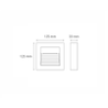 Lámpara muro exterior de cortesía SW 20 Sobreponer 2W luz neutra 4000K Blanco L7002-1I0 Magg
