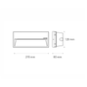 Lámpara muro exterior de cortesía SW 30 AL Empotrar 5W luz neutra 4000K Blanco L7017-6I0 Magg