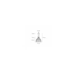 Luminaria LED colgante industrial CAMPANA 14/50 52W luz neutra 4000K Plata L5806-SI0 Magg