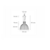 Luminaria LED colgante industrial CAMPANA 14/50 52W luz neutra 4000K Plata L5806-SI0 Magg