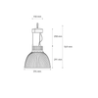 Luminaria LED colgante industrial CAMPANA 14/90 90W luz neutra 4000K Plata L5817-SI0 Magg