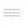 Luminaria LED Gabiente empotrar KROMOS LED 60x120 T5 EMPOTRAR 3x18W luz neutra 4000K Blanco L6034-1I0 Magg