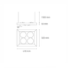 Luminario downlight LED ALPHA SUSPENDIDO IV LED Blanco L5822-100 Magg