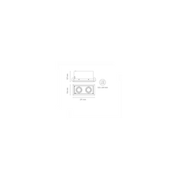 Luminario downlight LED POINTS MP II 25° 30.5W luz cálida 3000K Negro L5909-YEL Magg